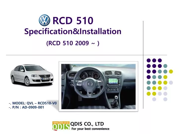 rcd 510 specification installation rcd 510 2009