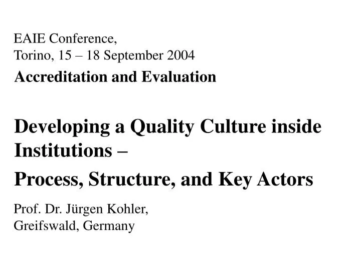 eaie conference torino 15 18 september 2004