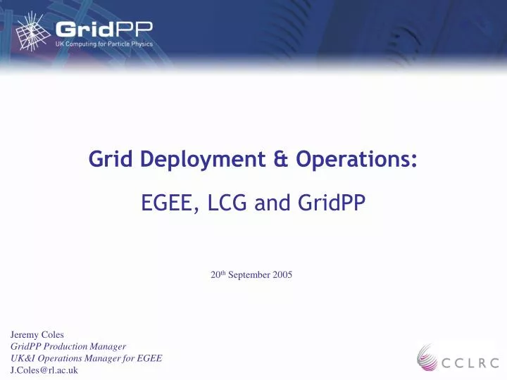 grid deployment operations