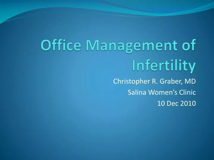 office management of infertility