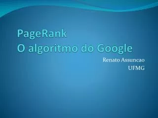 pagerank o algoritmo do google