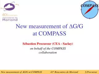 New measurement of ? G/G at COMPASS