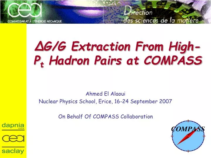 g g extraction from high p t hadron pairs at compass