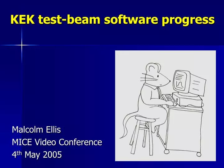 kek test beam software progress