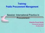 Training: Public Procurement Management - slide 1