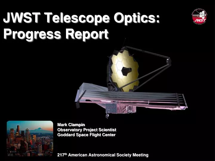 jwst telescope optics progress report
