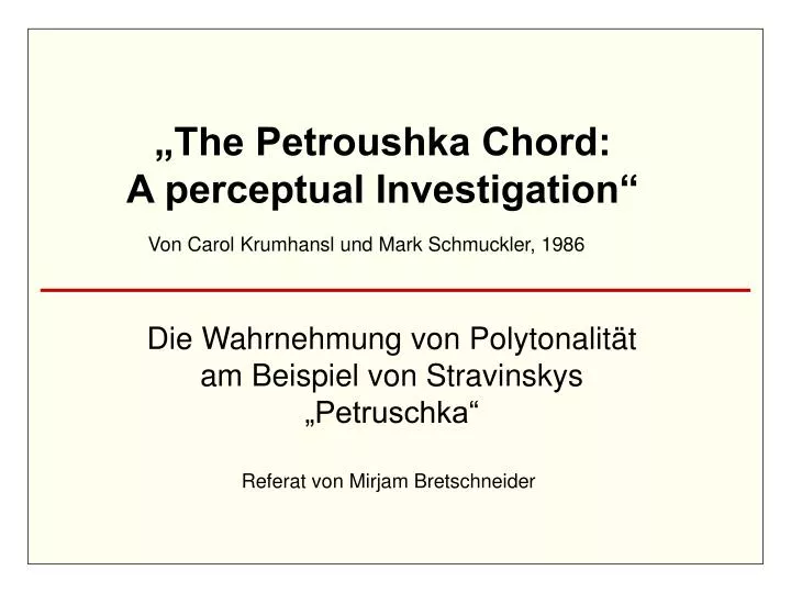the petroushka chord a perceptual investigation