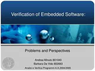 verification of embedded software