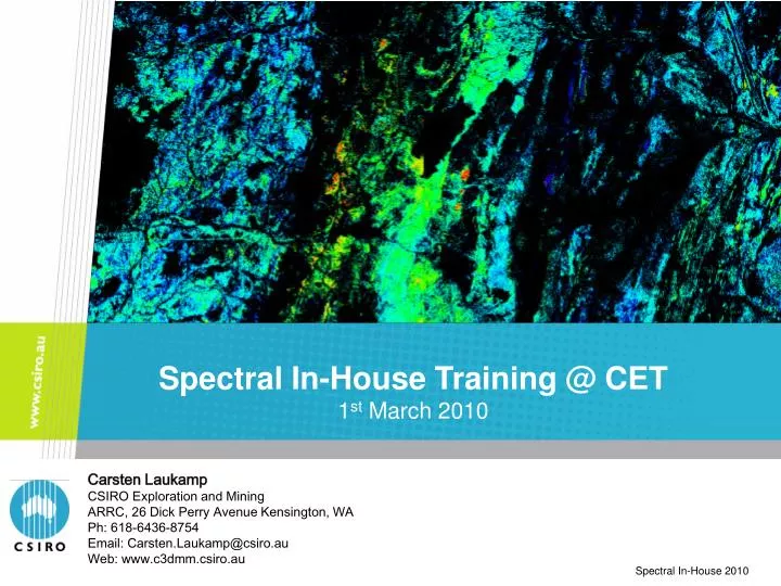 spectral in house training @ cet 1 st march 2010