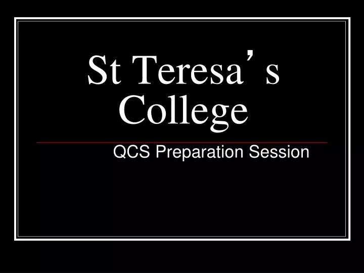 st teresa s college