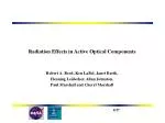 Radiation Effects in Active Optical Components - slide 1