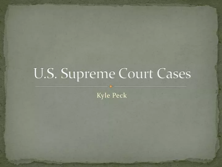 u s supreme court cases