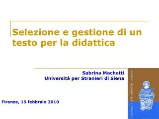 firenze 15 febbraio 2010