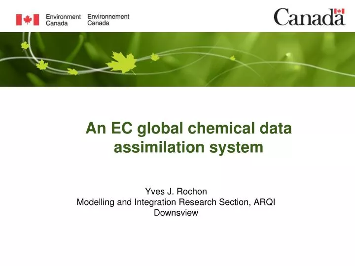 an ec global chemical data assimilation system