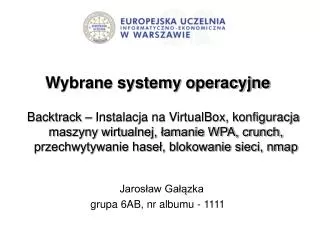 wybrane systemy operacyjne