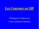 Les Concours en MP - slide 1