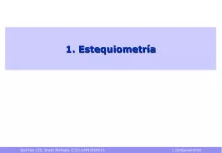 1 estequiometr a