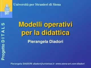 modelli operativi per la didattica