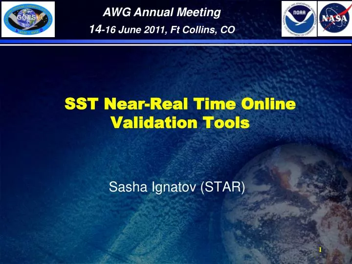sst near real time online validation tools