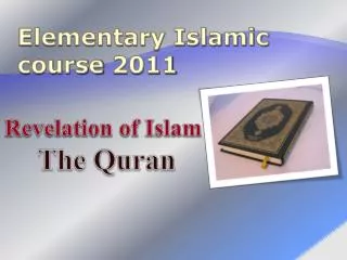 Elementary Islamic course 2011