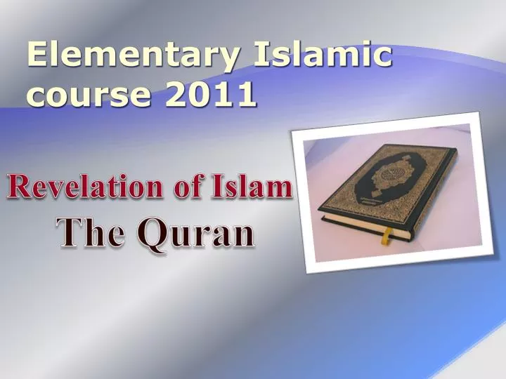 elementary islamic course 2011