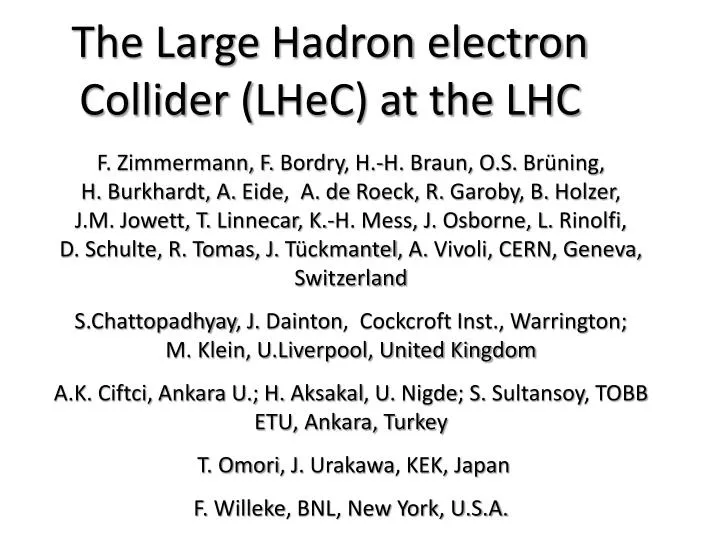 the large hadron electron collider lhec at the lhc