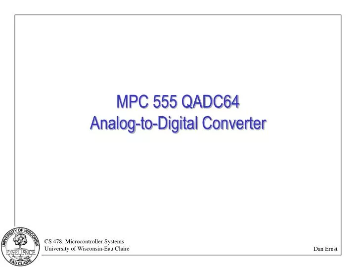 mpc 555 qadc64 analog to digital converter