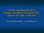 La cooperazione internazionale per lo sviluppo - slide 1