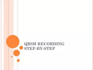 qbsh recording step by step
