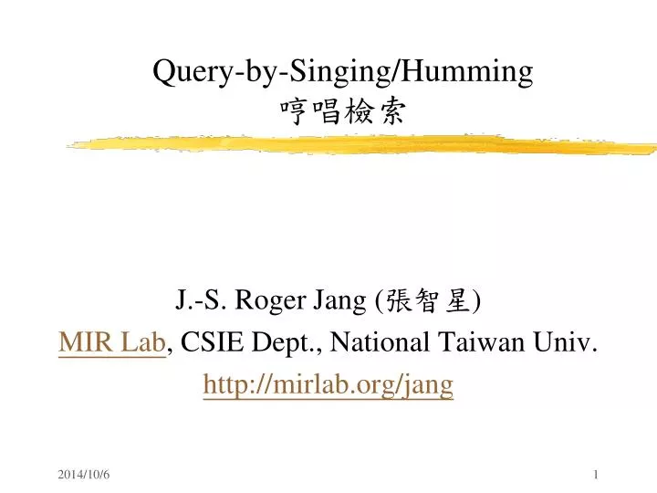 query by singing humming