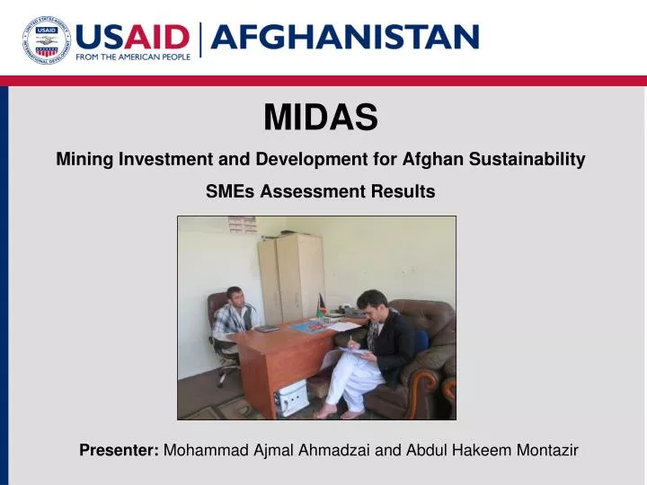 midas mining investment and development for afghan sustainability smes assessment results