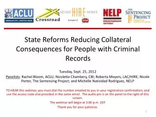 State Reforms Reducing Collateral Consequences for People with Criminal Records