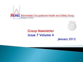 Group Newsletter Issue 7 Volume 4 January 2013