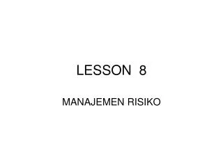 lesson 8