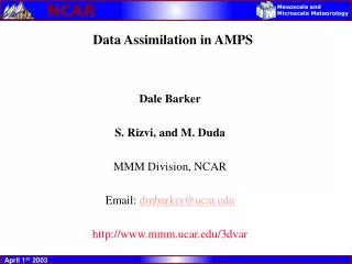 Data Assimilation in AMPS
