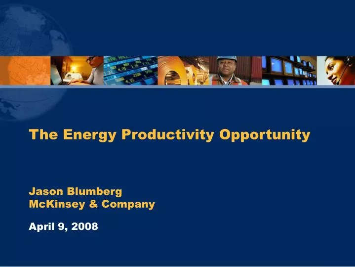 the energy productivity opportunity
