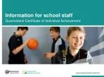 Information for school staff - slide 1