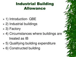 Industrial Building Allowance
