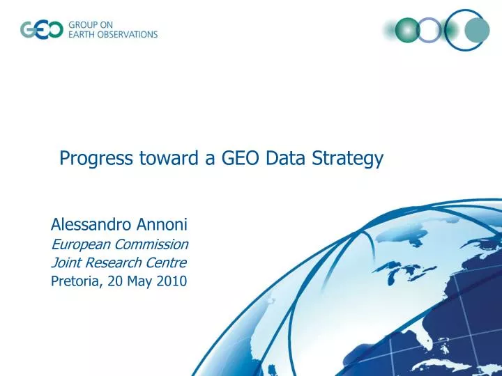 progress toward a geo data strategy