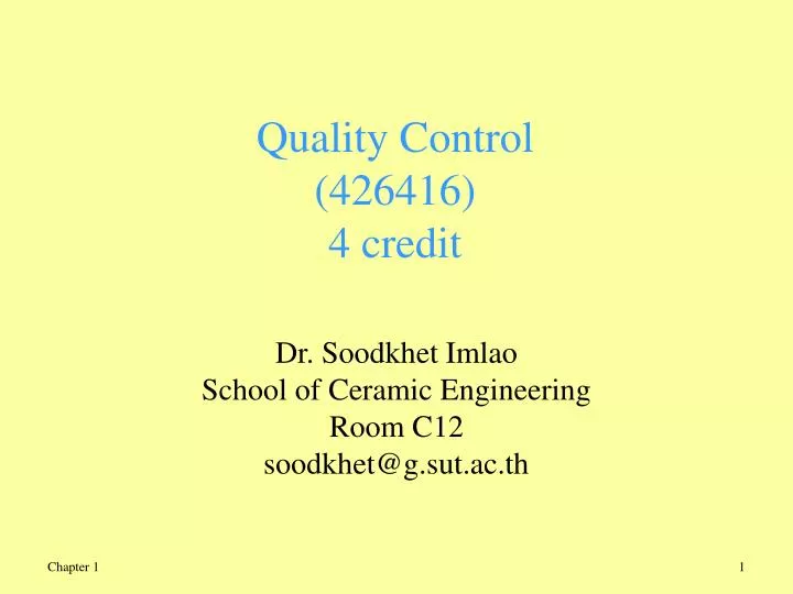 quality control 426416 4 credit