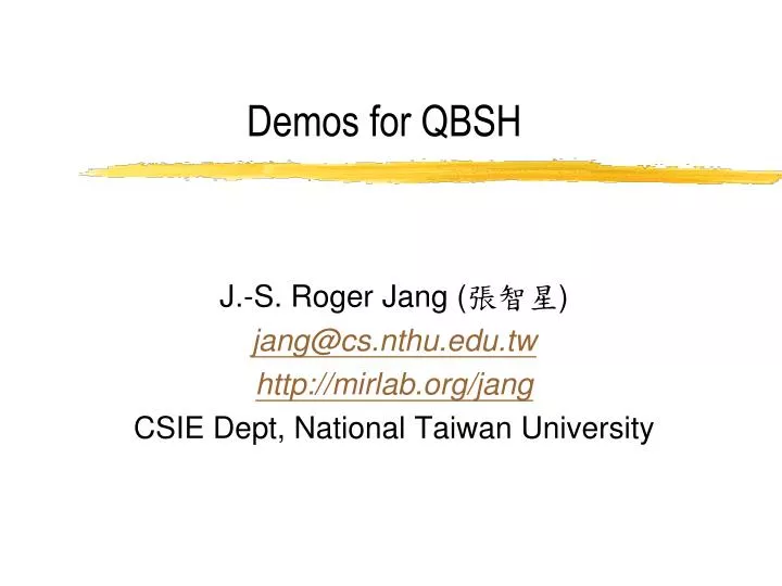 demos for qbsh