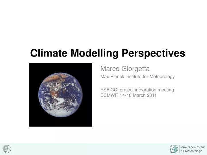 climate modelling perspectives