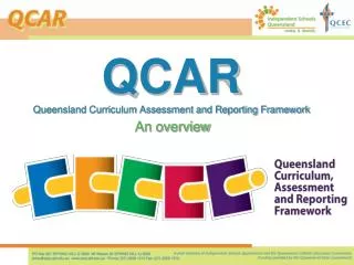 QCAR Queensland Curriculum Assessment and Reporting Framework