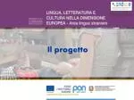 Il progetto - slide 1