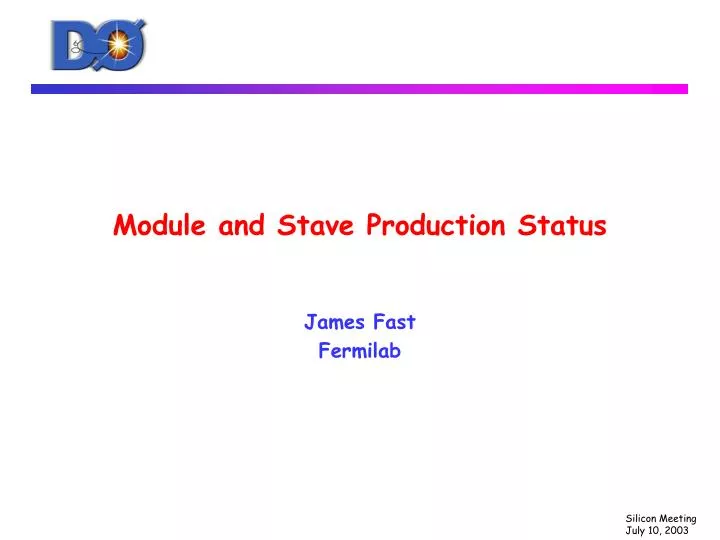 module and stave production status