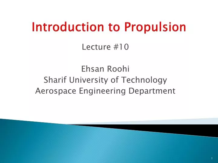 introduction to propulsion
