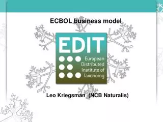 ECBOL business model Leo Kriegsman (NCB Naturalis)