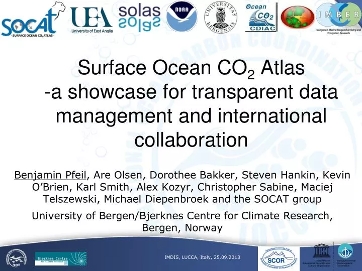 surface ocean co 2 atlas a showcase for transparent data management and international collaboration