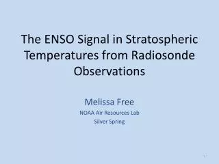 The ENSO Signal in Stratospheric Temperatures from Radiosonde Observations