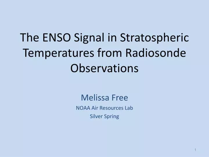 the enso signal in stratospheric temperatures from radiosonde observations